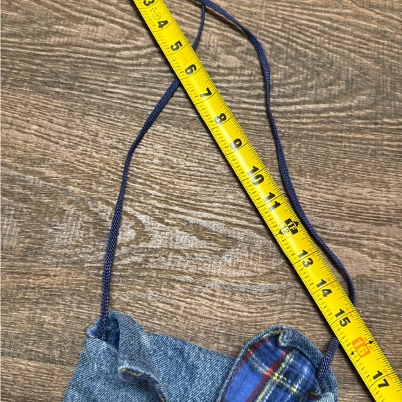 Upcycled Levi’s mini back pocket tote great vintage condition flannel lined - Picture 7 of 14